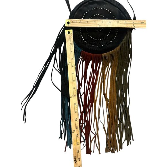Beautiful Rare Patricia Nash Boho Fringe Rovito Crossbody beautiful fringe in le - Picture 10 of 10